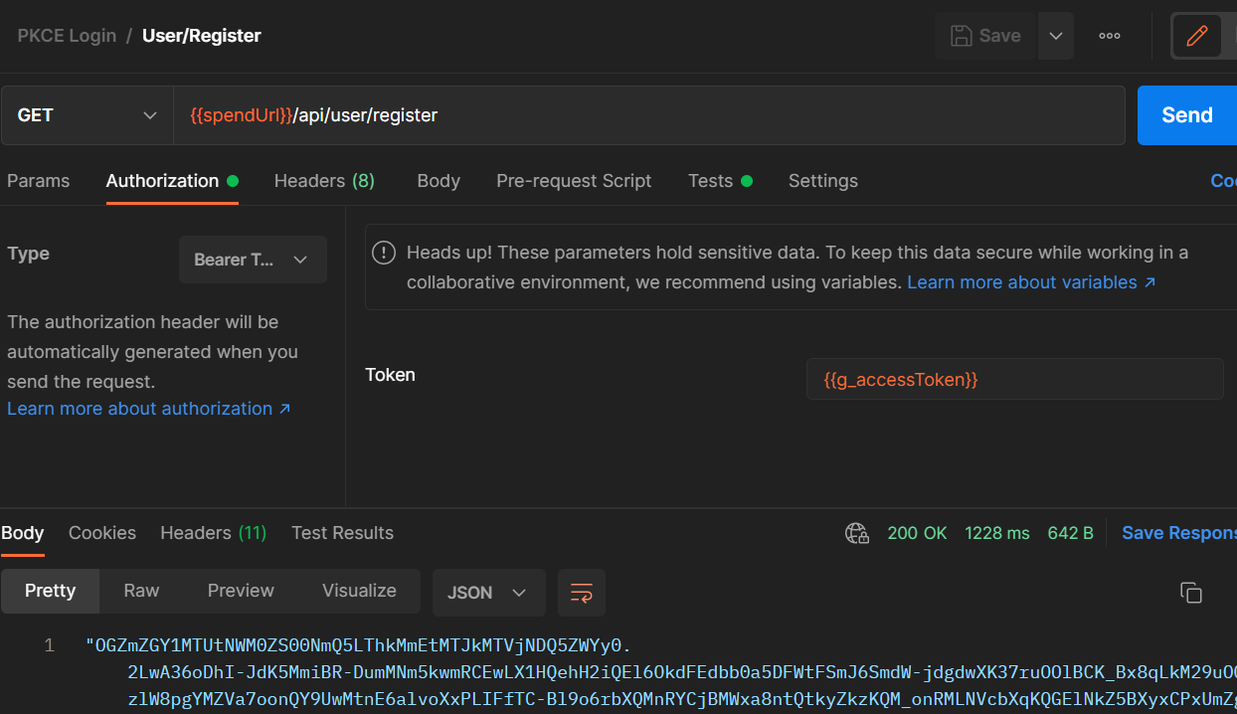 The user/register request.